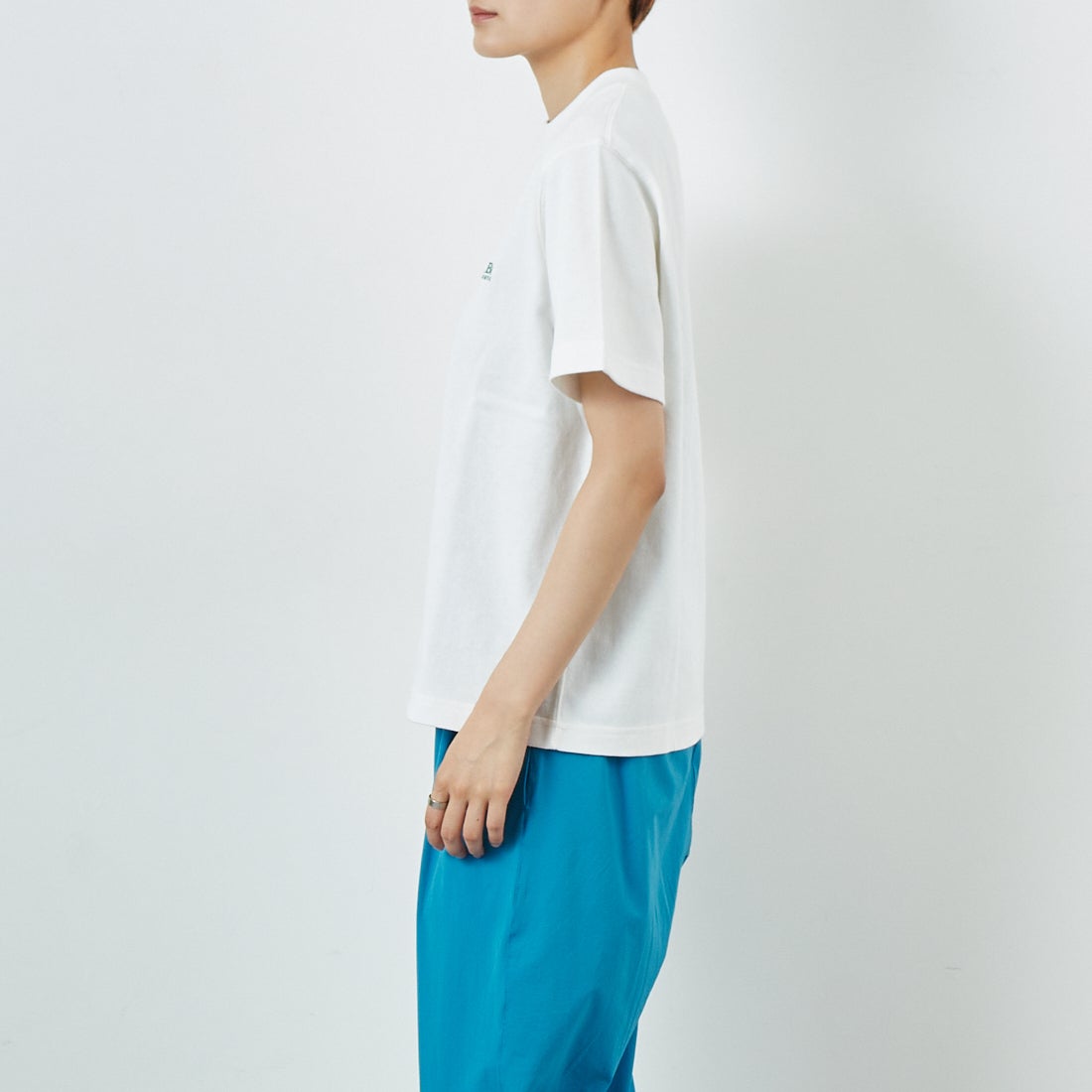 L.L.BEAN [エルエルビーン] ユニオン ショートスリーブTシャツ [5275-0138] 09 WHITE &&モデル身長：160cm 着用サイズ：M&&