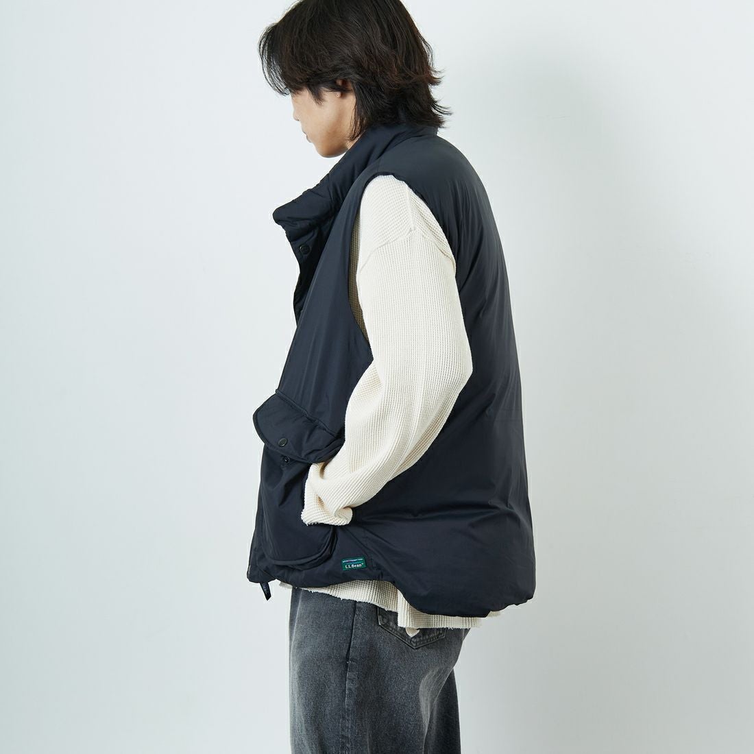 L.L.BEAN [エルエルビーン] ホールデンダウンベスト [5575-2046] 48 NIGHT &&モデル身長：179cm 着用サイズ：L&&