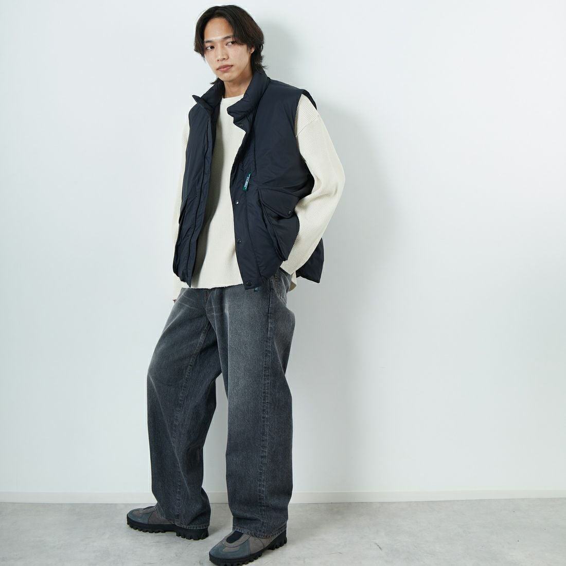 L.L.BEAN [エルエルビーン] ホールデンダウンベスト [5575-2046] 48 NIGHT &&モデル身長：179cm 着用サイズ：L&&