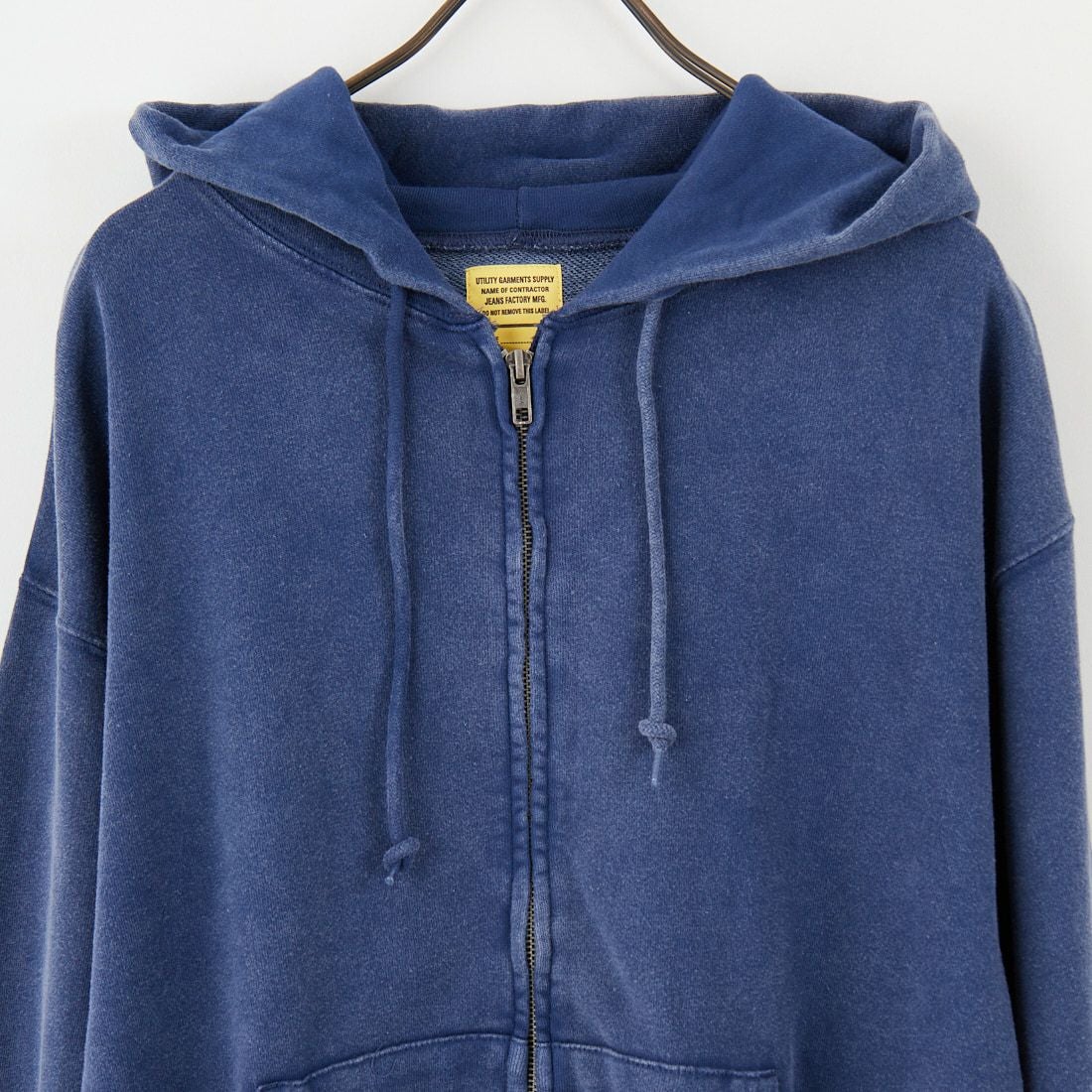 Jeans Factory Clothes [ジーンズファクトリークローズ] T/Cケミカル加工 裏毛ジップパーカー [2521-411IN] NAVY