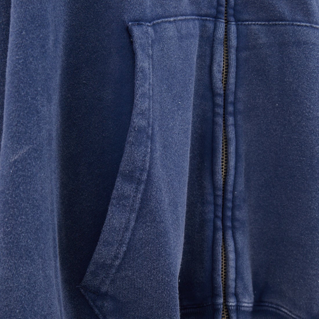 Jeans Factory Clothes [ジーンズファクトリークローズ] T/Cケミカル加工 裏毛ジップパーカー [2521-411IN] NAVY