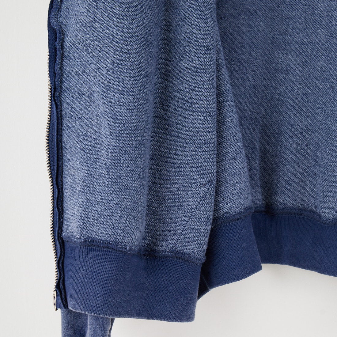Jeans Factory Clothes [ジーンズファクトリークローズ] T/Cケミカル加工 裏毛ジップパーカー [2521-411IN] NAVY