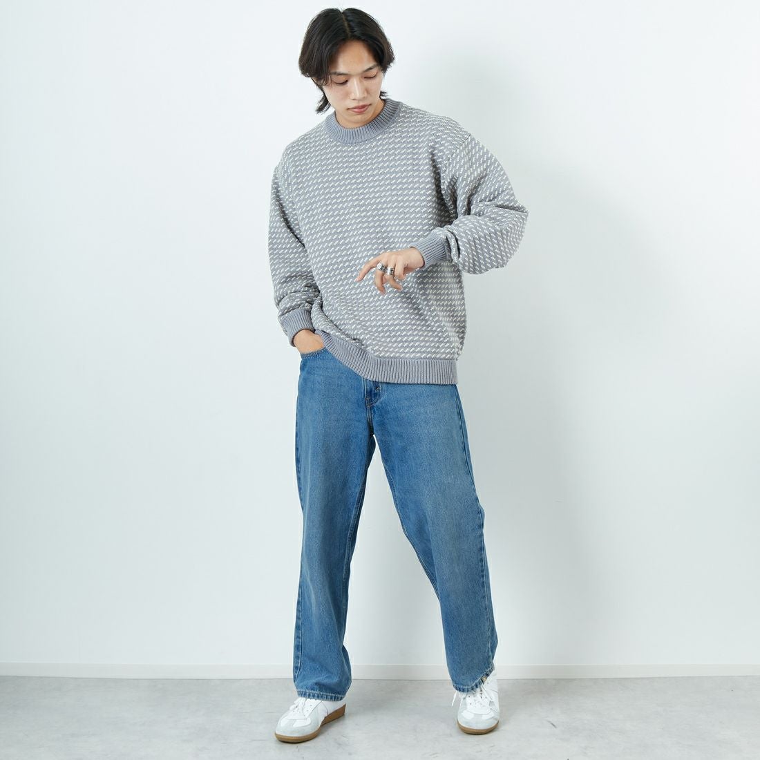 L.L.BEAN [エルエルビーン] Wayne バーズアイセーター [5575-2030