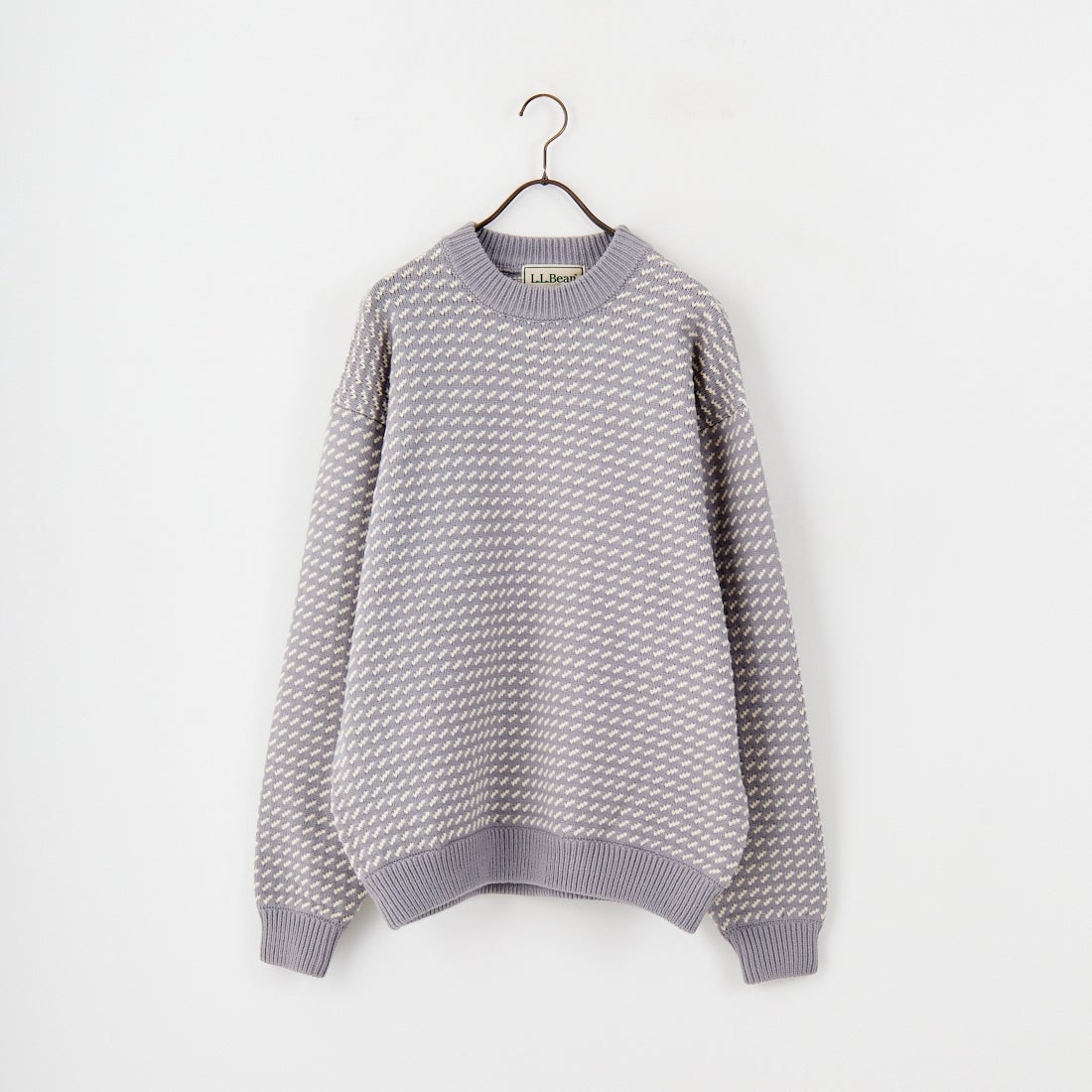 L.L.BEAN [エルエルビーン] Wayne バーズアイセーター [5575-2030] 91 GRY/WHT