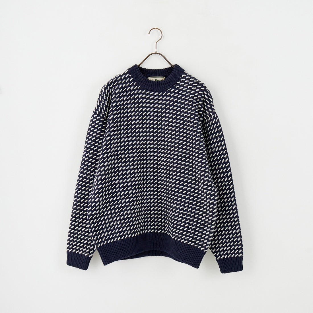 L.L.BEAN [エルエルビーン] Wayne バーズアイセーター [5575-2030] 90 NVY/NAT