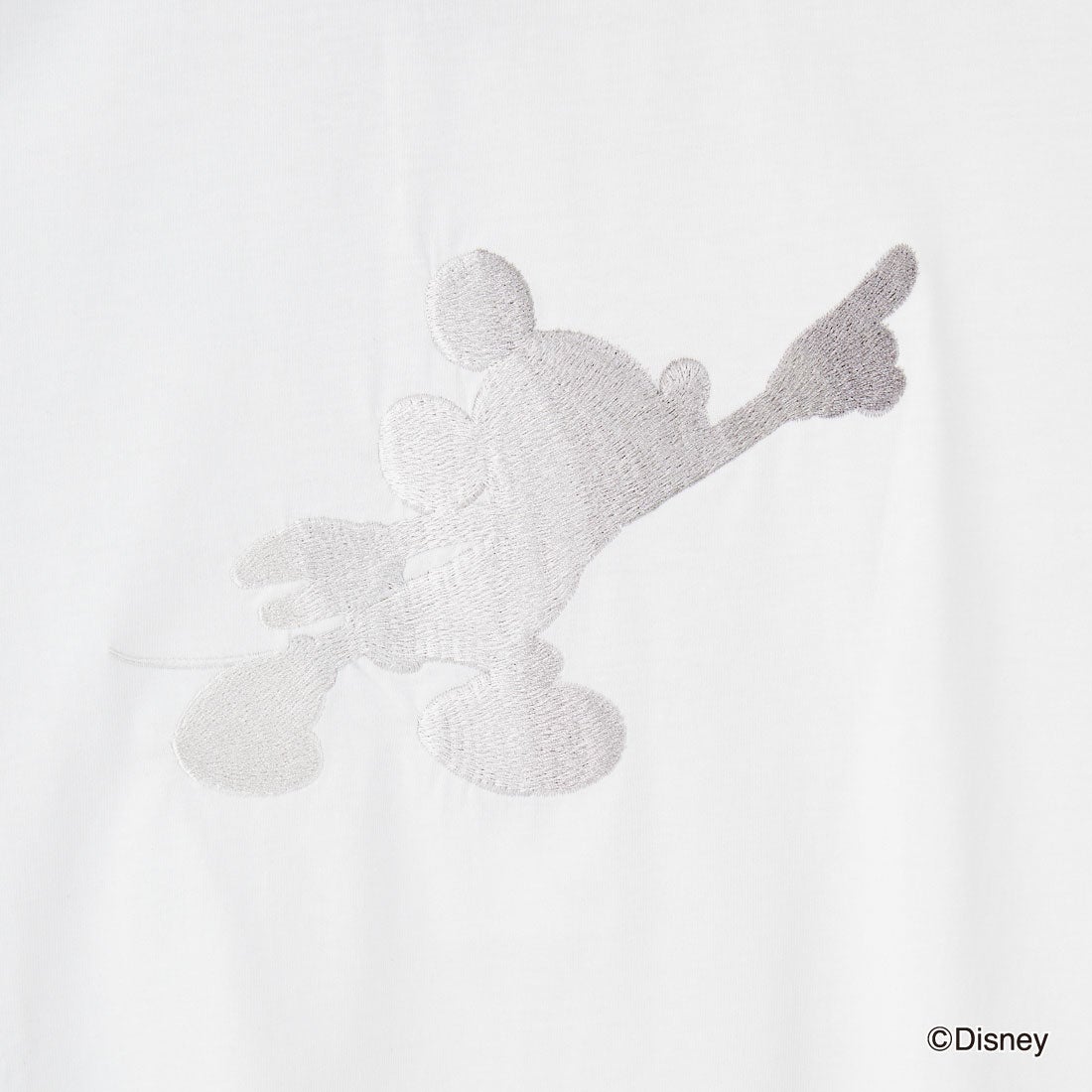 1PIU1UGUALE3 RELAX [ウノ ピゥ ウノ ウグァーレ トレ] MICKEY MOUSE / 刺繍Tシャツ [UST-25140] SN10 WHITE