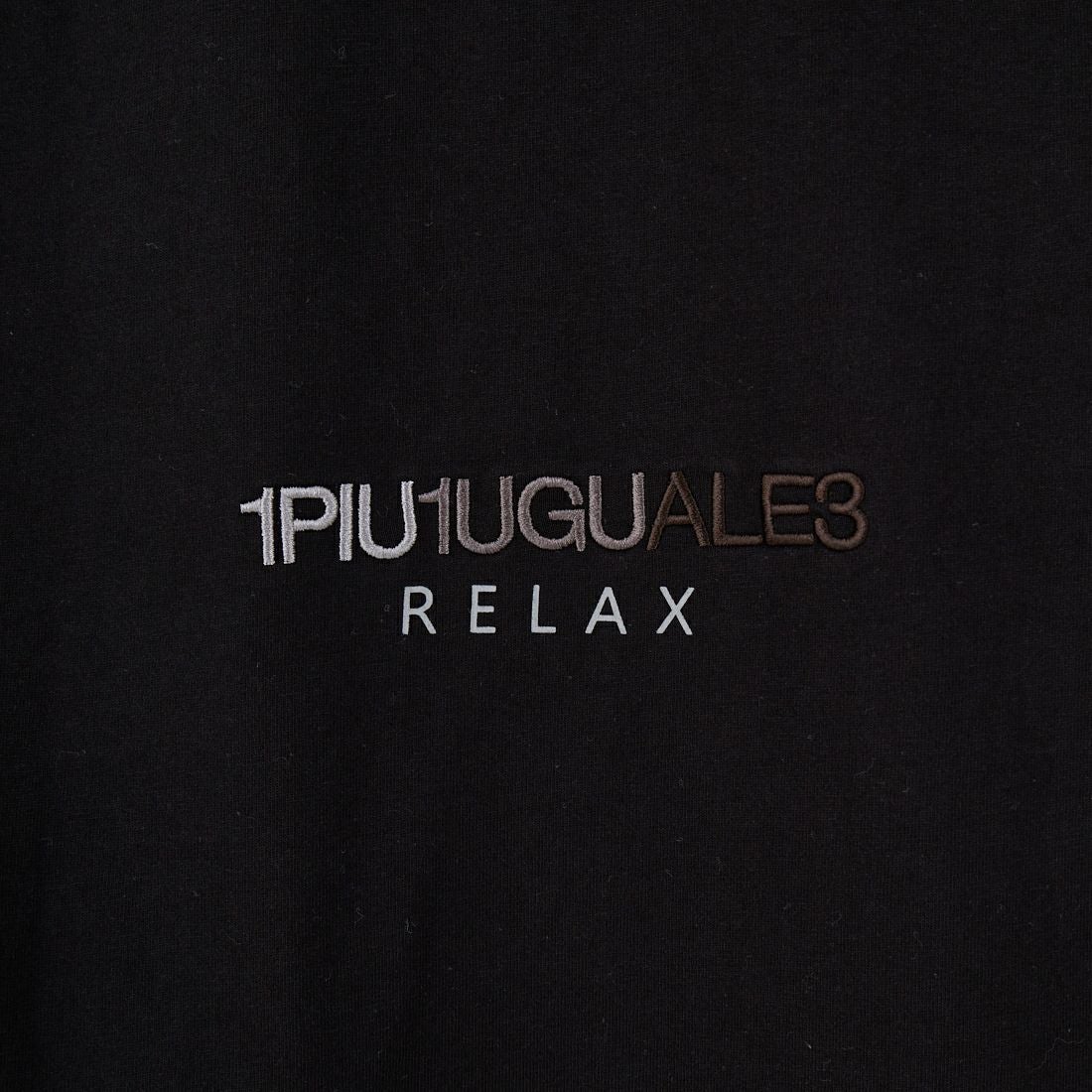 1PIU1UGUALE3 RELAX [ウノ ピゥ ウノ ウグァーレ トレ] MICKEY MOUSE / 刺繍Tシャツ [UST-25140] SN90 BLACK