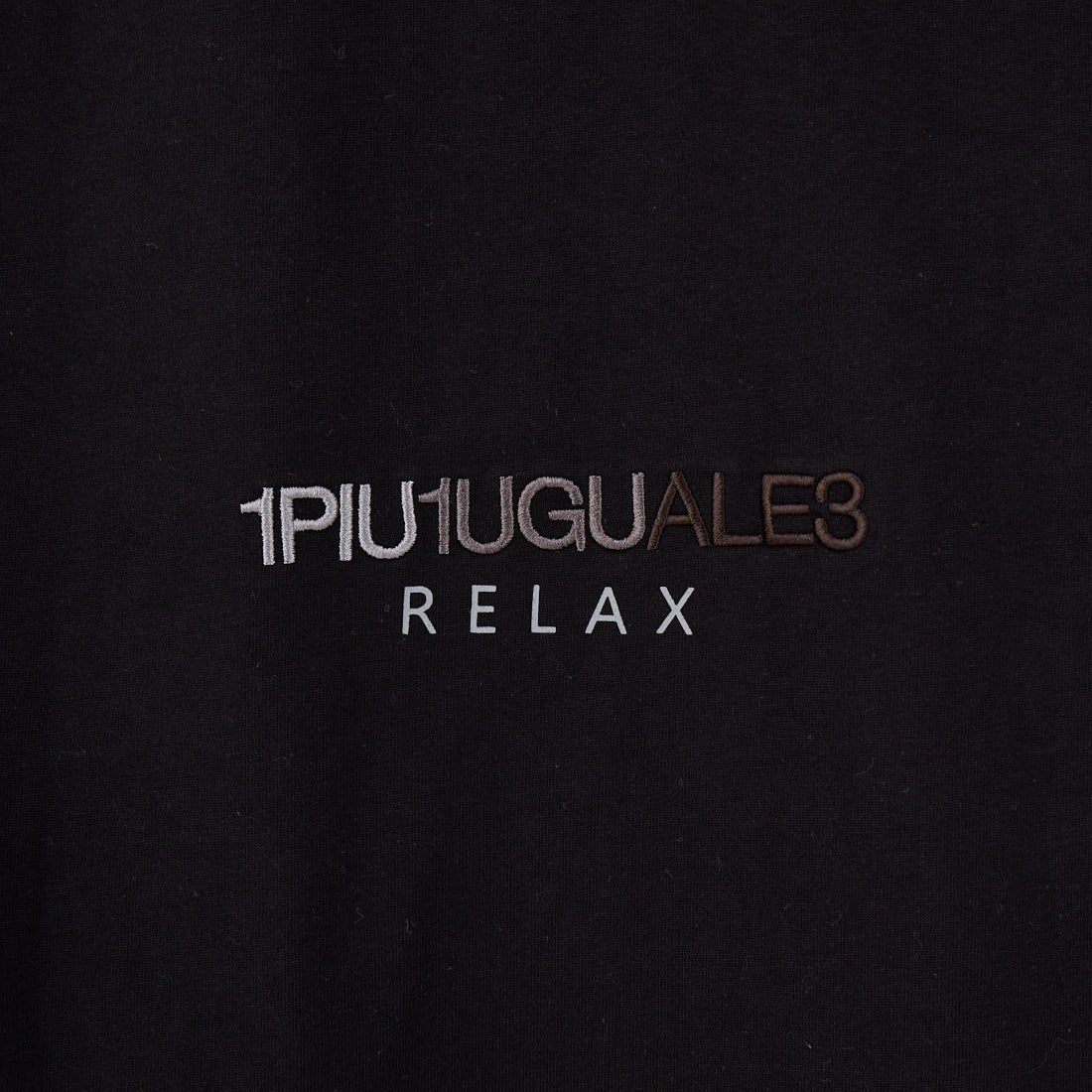 1PIU1UGUALE3 RELAX [ウノ ピゥ ウノ ウグァーレ トレ] MICKEY MOUSE / 刺繍Tシャツ [UST-25140] SN90 BLACK