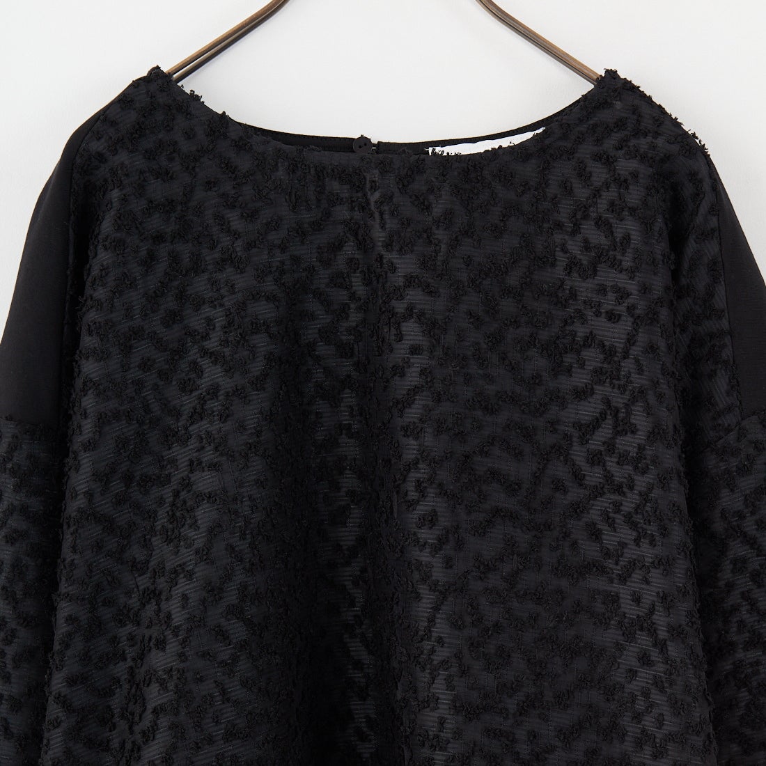 Jeans Factory Clothes [ジーンズファクトリークローズ] カットジャガード切替プルオーバー [151816] 09 ﾌﾞﾗｯｸ