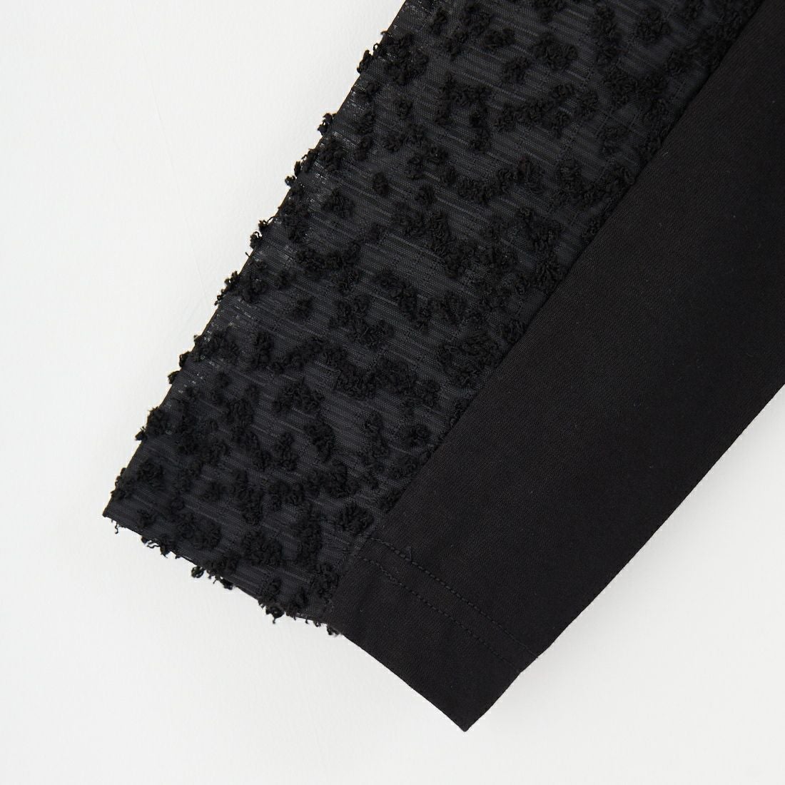 Jeans Factory Clothes [ジーンズファクトリークローズ] カットジャガード切替プルオーバー [151816] 09 ﾌﾞﾗｯｸ