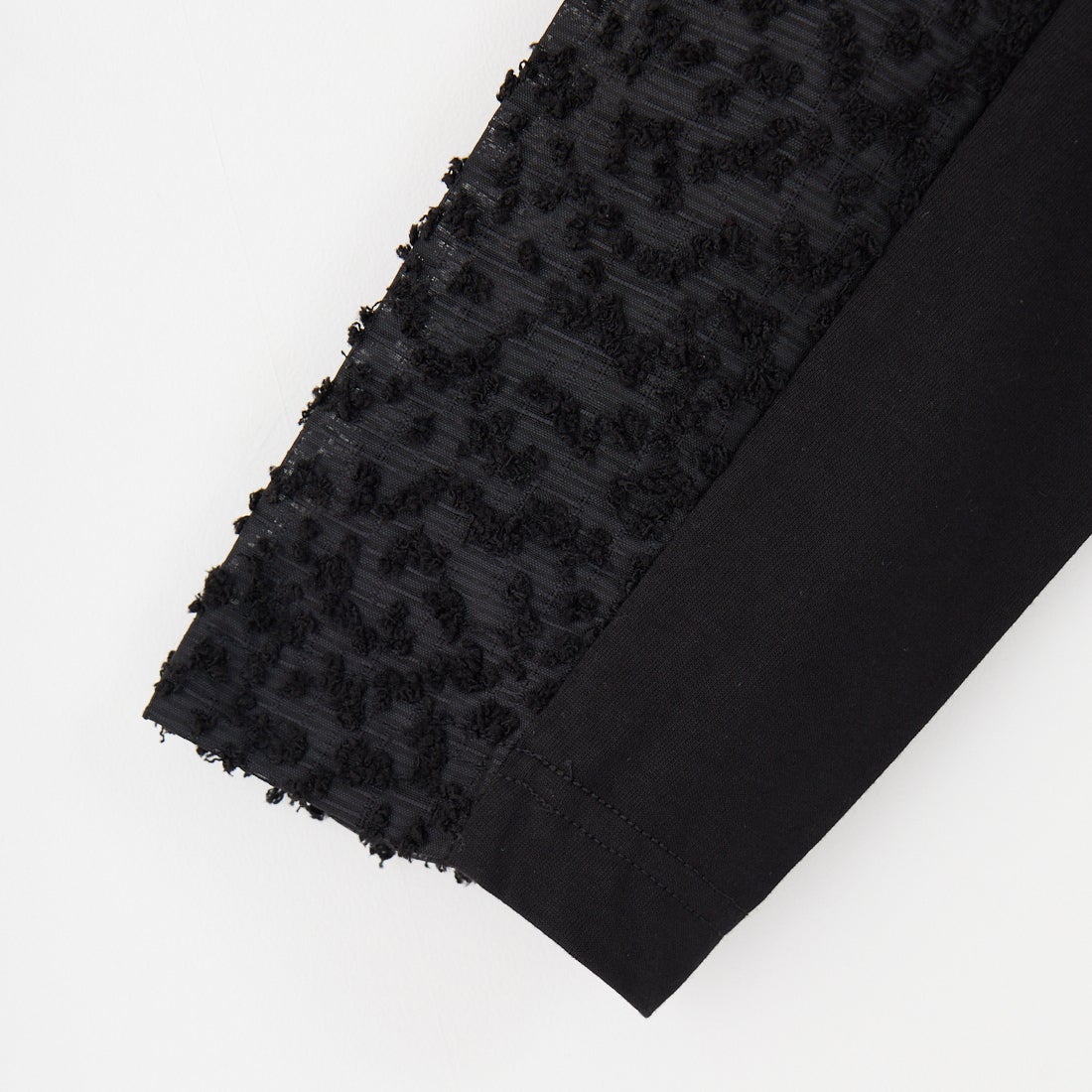 Jeans Factory Clothes [ジーンズファクトリークローズ] カットジャガード切替プルオーバー [151816] 09 ﾌﾞﾗｯｸ