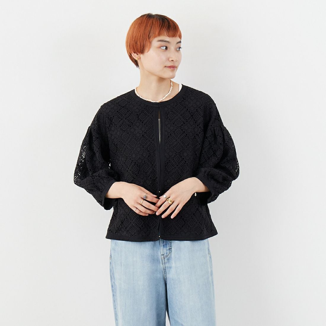 09 ﾌﾞﾗｯｸ&&モデル身長：160cm 着用サイズ：F&&