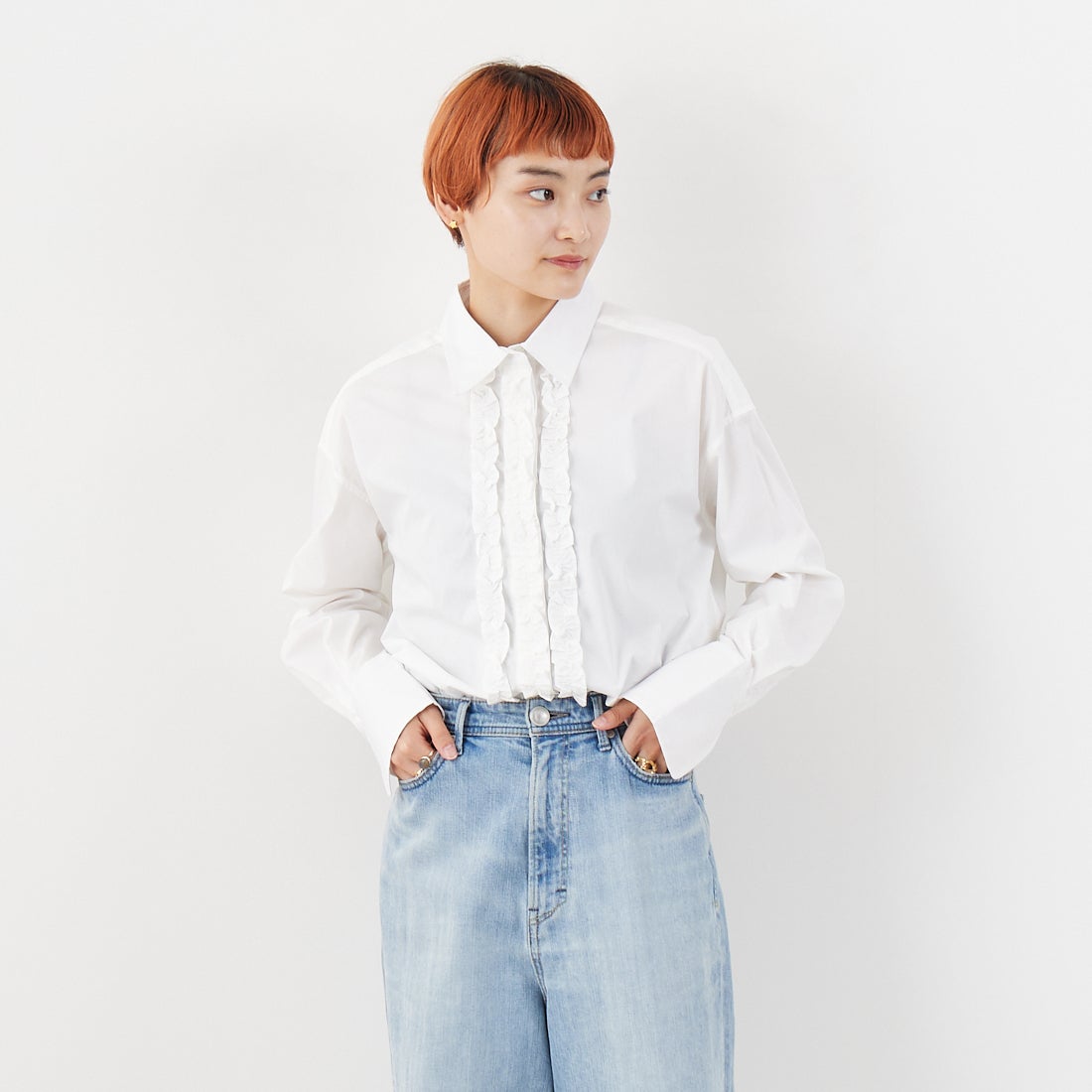 110 O.WHT&モデル身長：160cm 着用サイズ：F&&