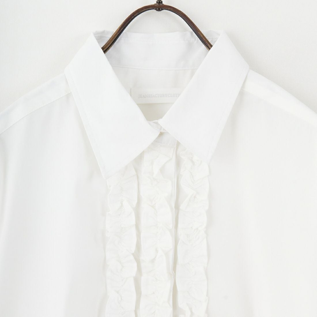 Jeans Factory Clothes [ジーンズファクトリークローズ] ストレッチフリルシャツ [L3118] 110 O.WHT