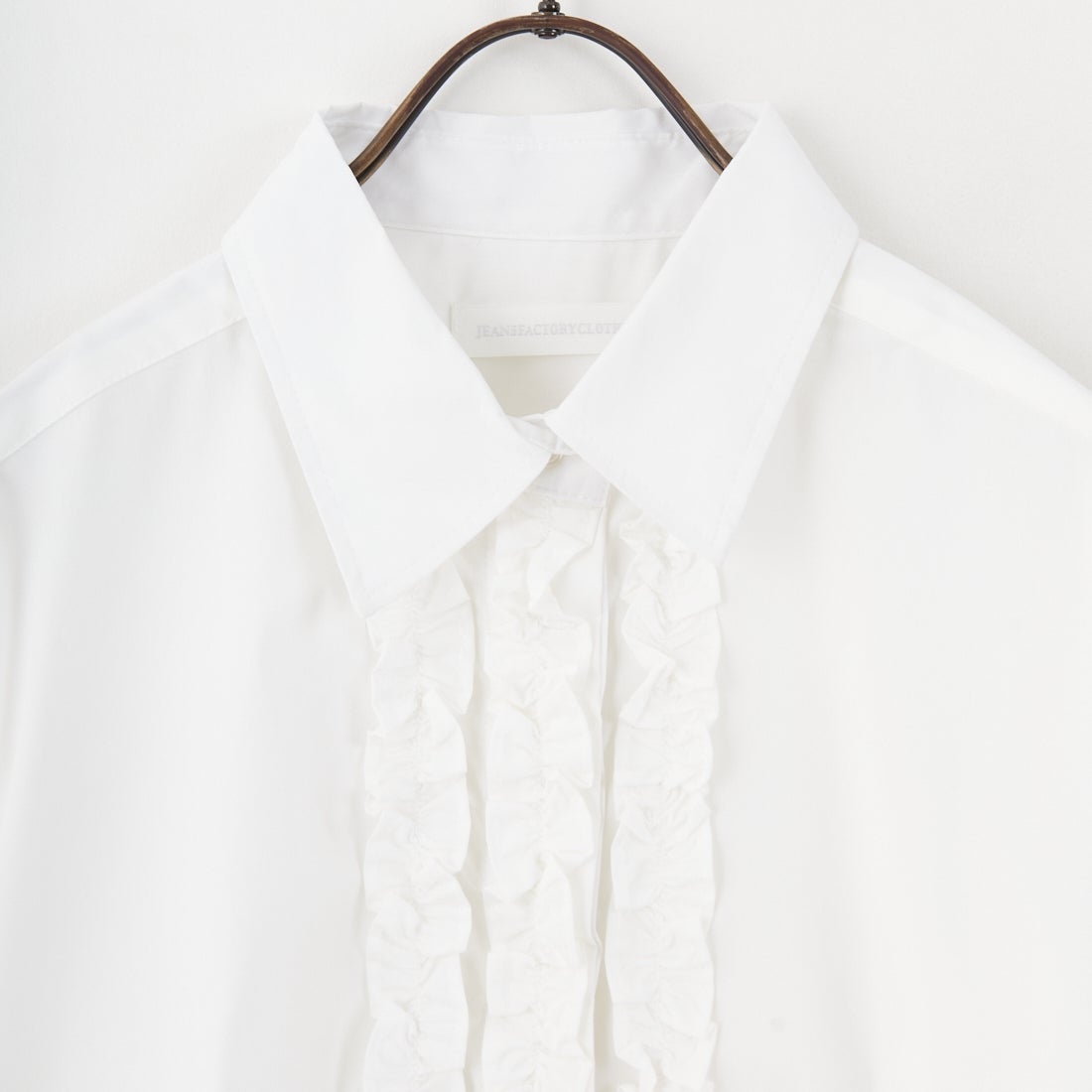 Jeans Factory Clothes [ジーンズファクトリークローズ] ストレッチフリルシャツ [L3118] 110 O.WHT