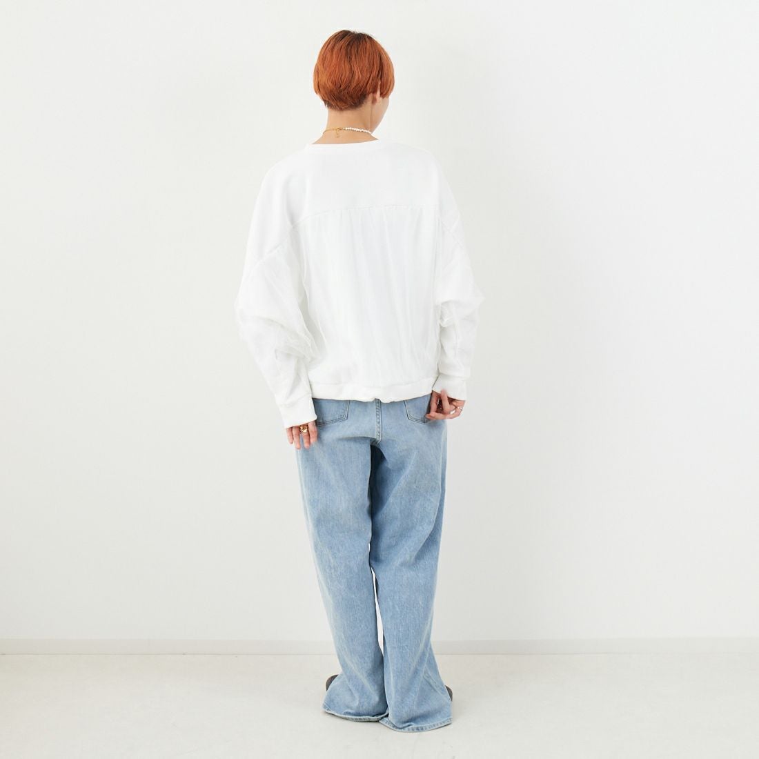 Jf Ready Made [ジェイエフレディメイド] ダンボールドルマンチュールプルオーバー [980-23006] ｵﾌ &&モデル身長：160cm 着用サイズ：F&&