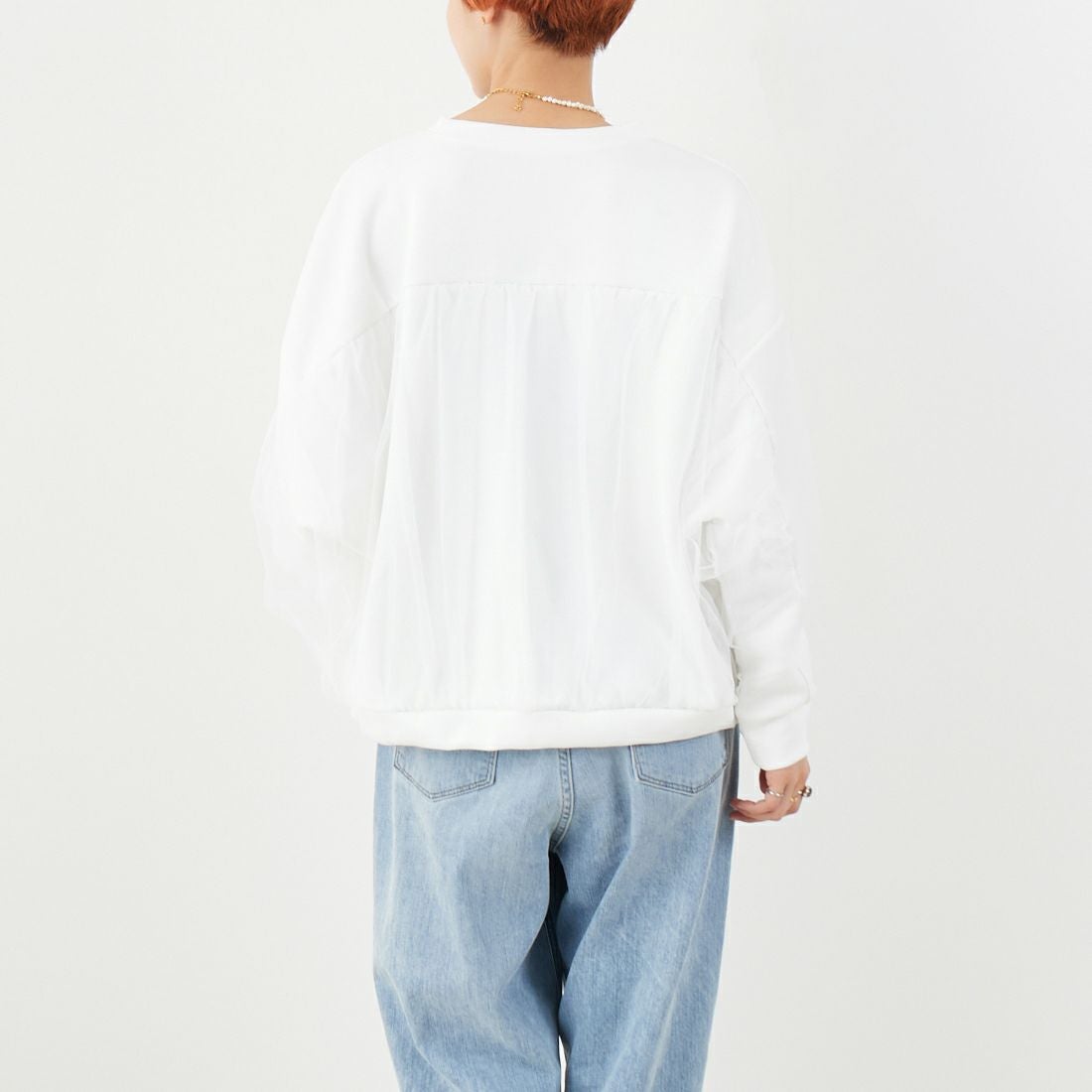 Jf Ready Made [ジェイエフレディメイド] ダンボールドルマンチュールプルオーバー [980-23006] ｵﾌ &&モデル身長：160cm 着用サイズ：F&&