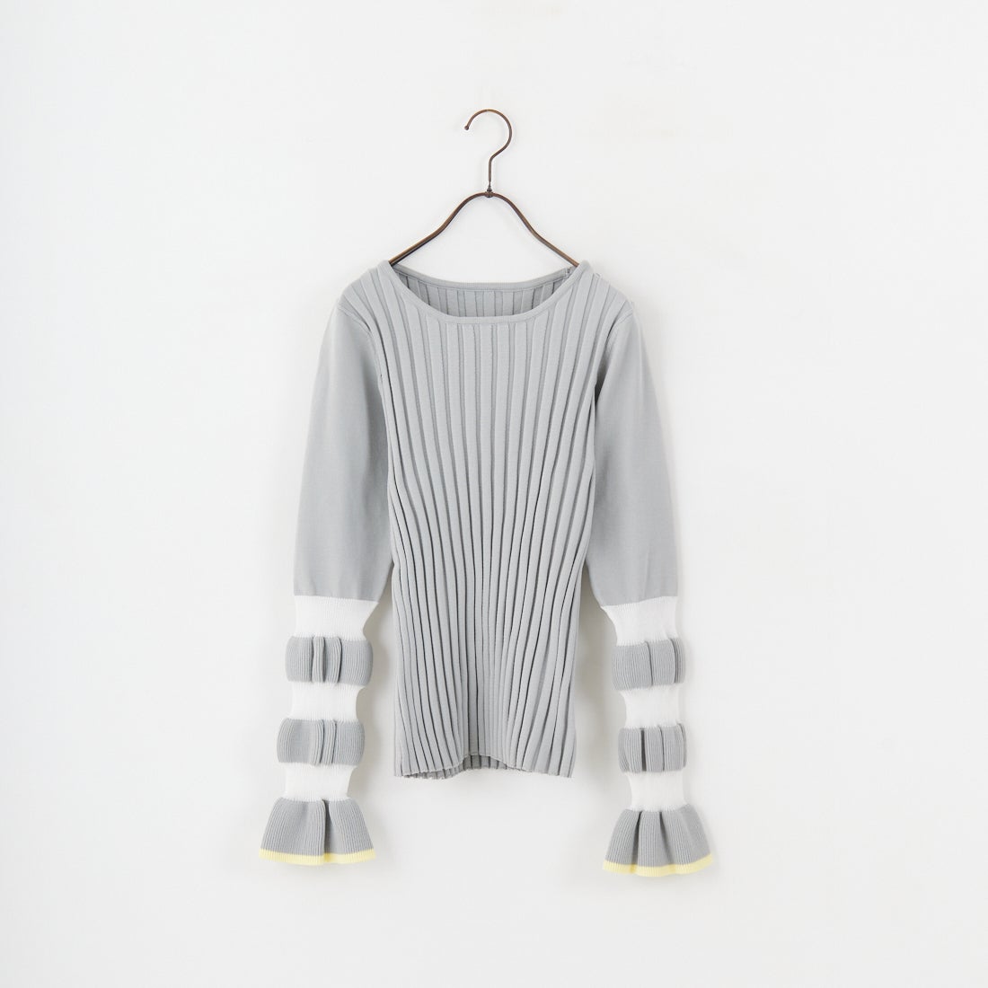 Jf Ready Made [ジェイエフレディメイド] ウェーブシアースリーブニット [650113] 115 ｸﾞﾚｰ/ｲ