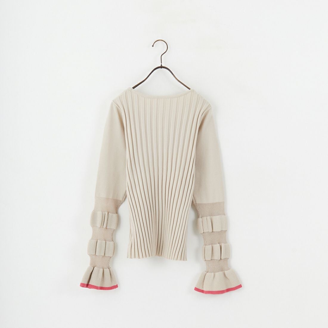 Jf Ready Made [ジェイエフレディメイド] ウェーブシアースリーブニット [650113] 116 ｸﾞﾚｰｼﾞ