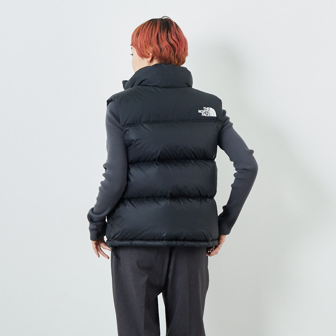 THE NORTH FACE [ザ ノースフェイス] ヌプシベスト [NDW92557] K &&モデル身長：160cm 着用サイズ：L&&