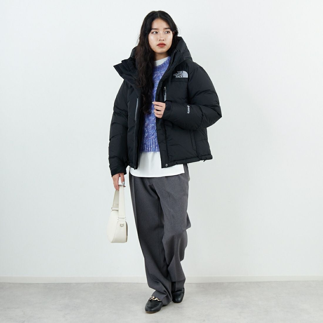 THE NORTH FACE [ザ ノースフェイス] ショートバルトロライトジャケット [NDW92551] K &&モデル身長：162cm 着用サイズ：L&&
