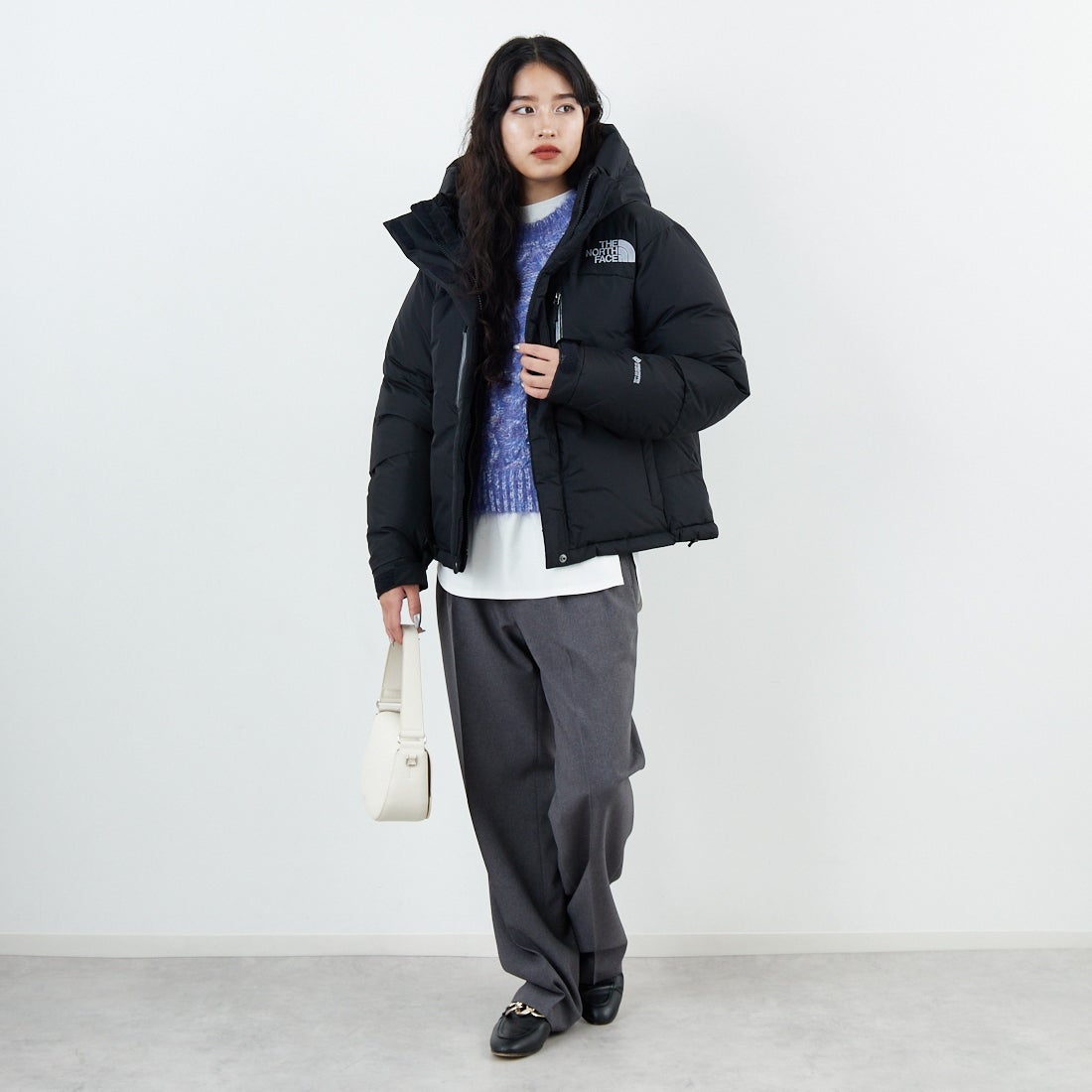 THE NORTH FACE [ザ ノースフェイス] ショートバルトロライトジャケット [NDW92551] K &&モデル身長：162cm 着用サイズ：L&&