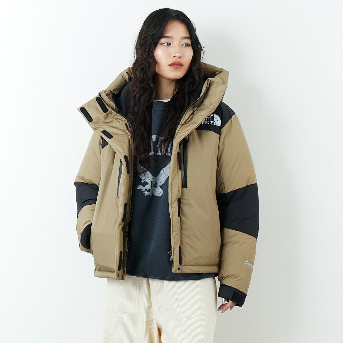 THE NORTH FACE [ザ ノースフェイス] ショートバルトロライトジャケット [NDW92551] CK&&モデル身長：162cm 着用サイズ：L&&
