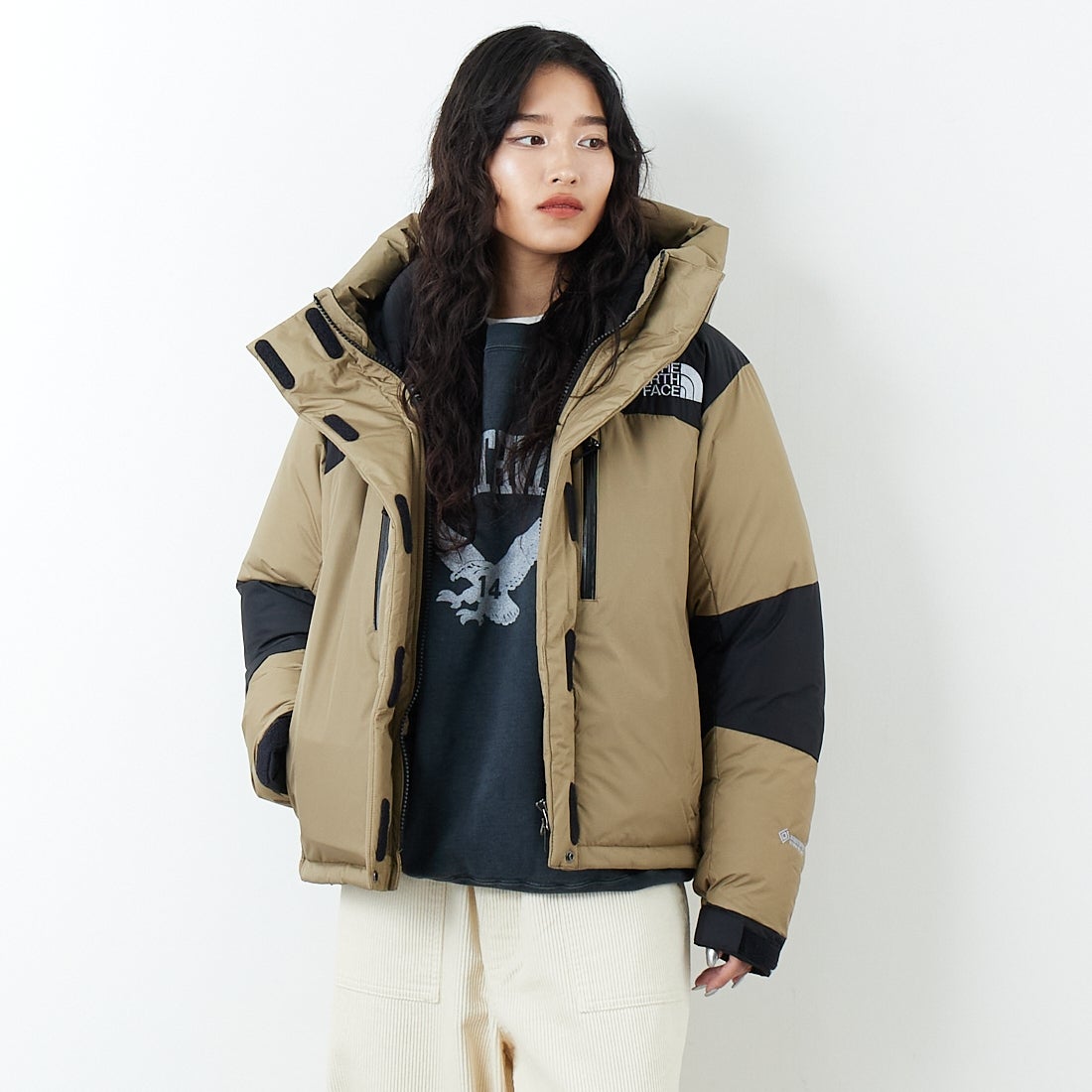 THE NORTH FACE [ザ ノースフェイス] ショートバルトロライトジャケット [NDW92551] CK&&モデル身長：162cm 着用サイズ：L&&