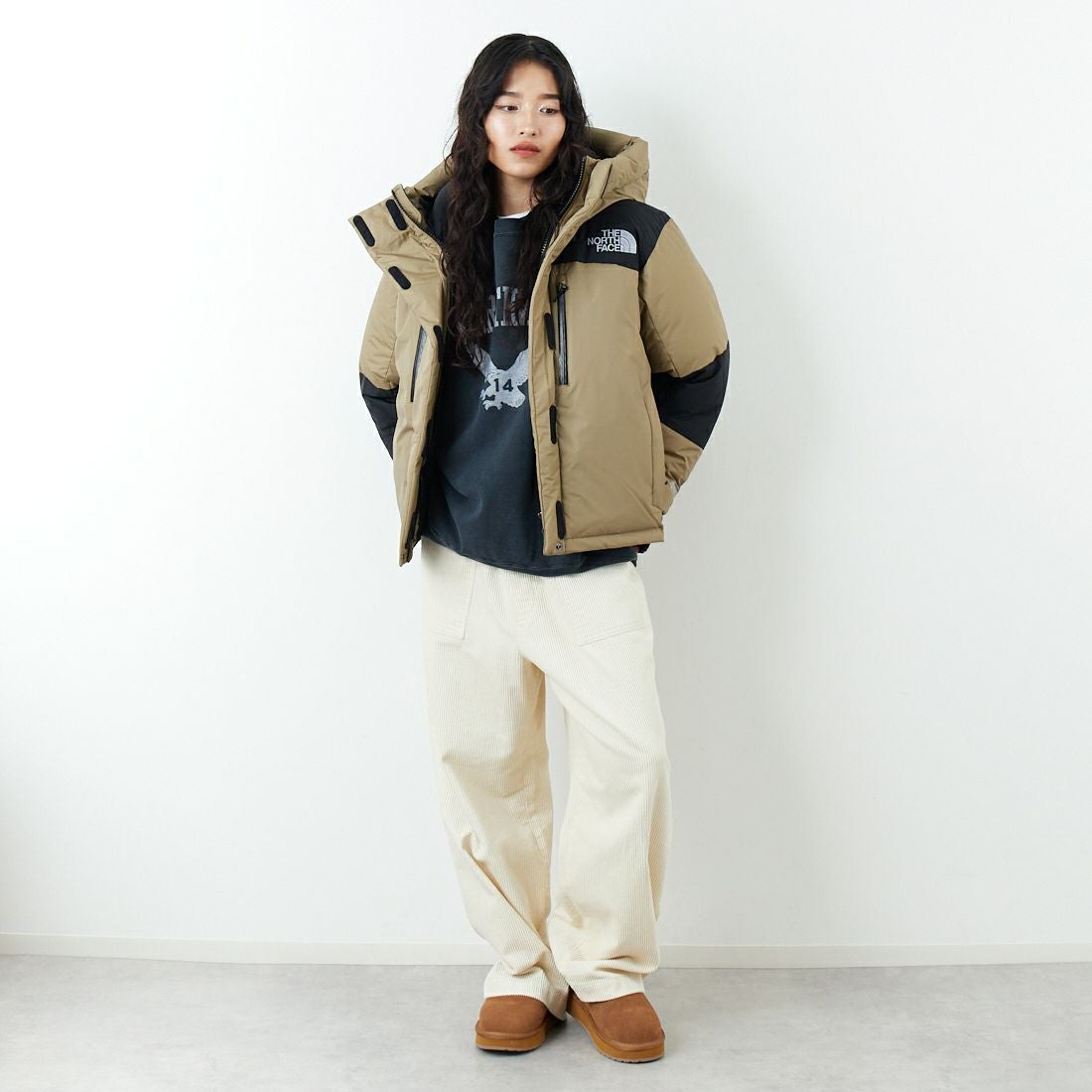 THE NORTH FACE [ザ ノースフェイス] ショートバルトロライトジャケット [NDW92551] CK&&モデル身長：162cm 着用サイズ：L&&