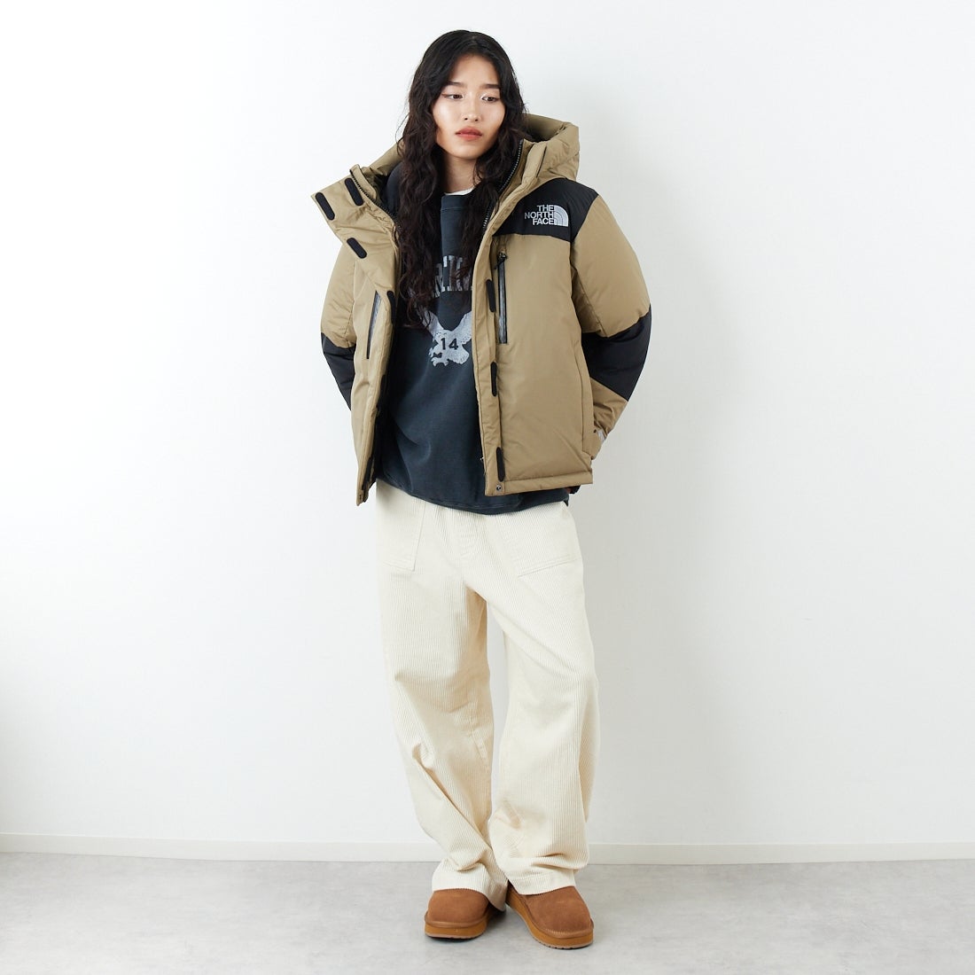 THE NORTH FACE [ザ ノースフェイス] ショートバルトロライトジャケット [NDW92551] CK&&モデル身長：162cm 着用サイズ：L&&