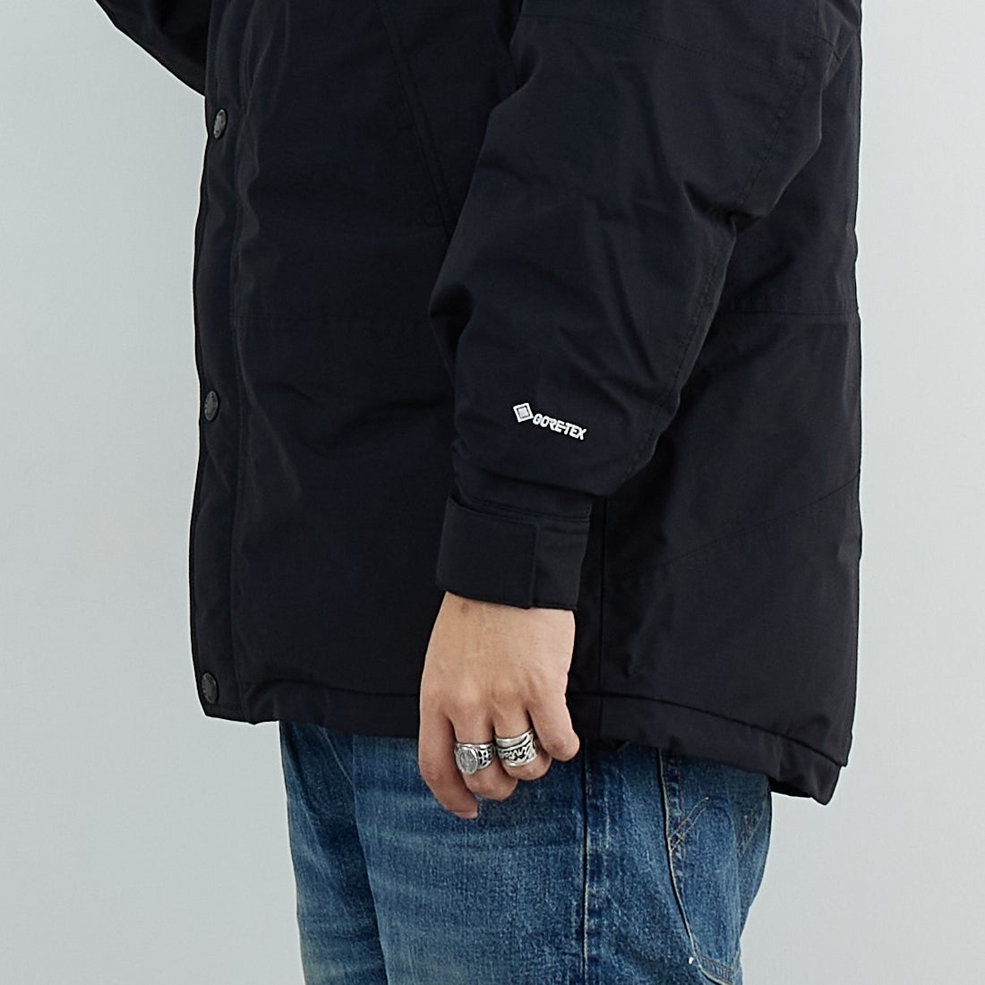 THE NORTH FACE [ザ ノースフェイス] マウンテンダウンジャケット [ND92549] K &&モデル身長：179cm 着用サイズ：L&&