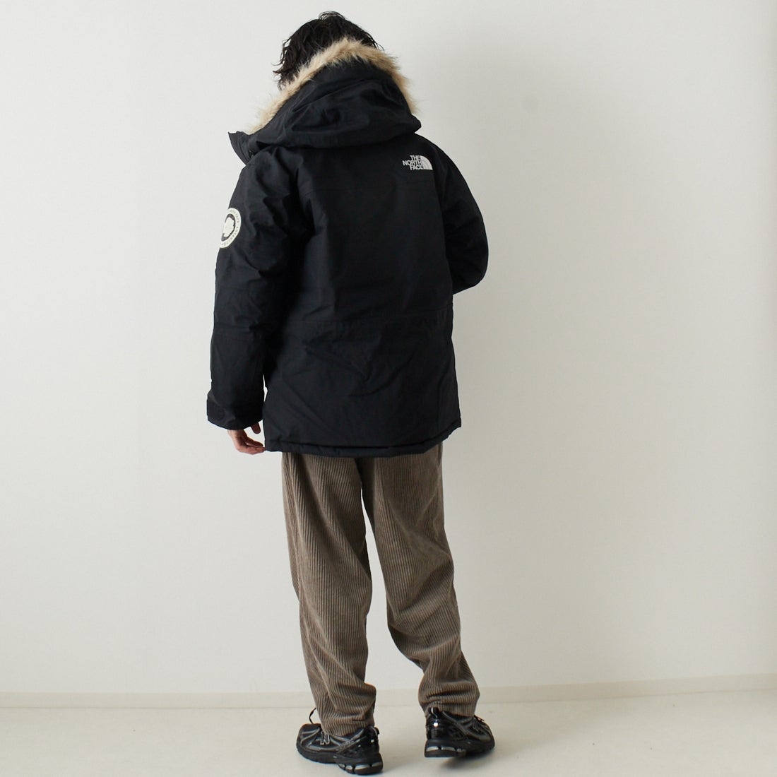 THE NORTH FACE [ザ ノースフェイス] アンタークティカパーカ [ND92546] K &&モデル身長：182cm 着用サイズ：M&&