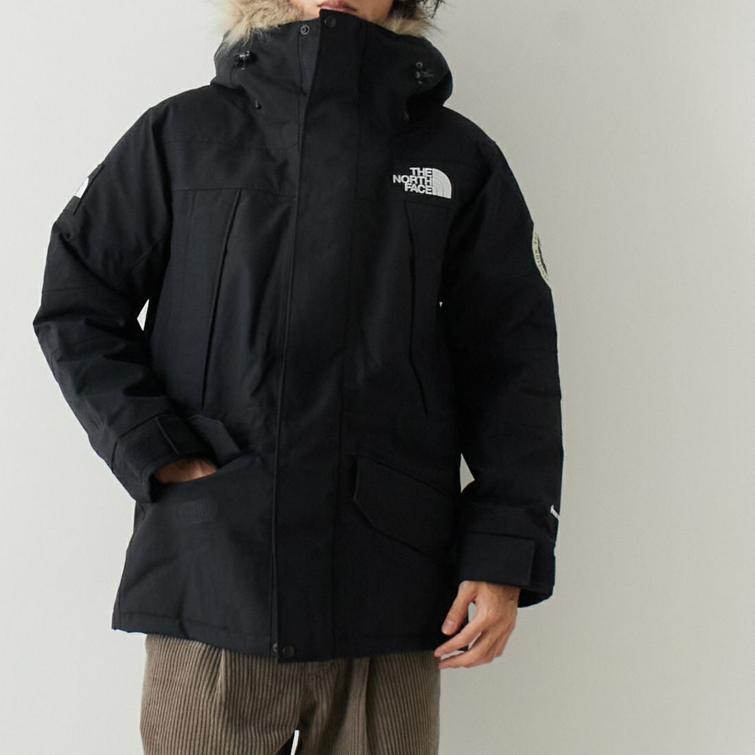 THE NORTH FACE [ザ ノースフェイス] アンタークティカパーカ [ND92546] K &&モデル身長：182cm 着用サイズ：M&&