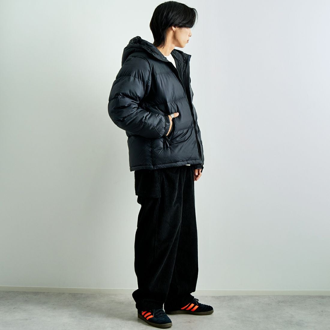 THE NORTH FACE [ザ ノースフェイス] ヌプシフーディ [ND92559] K &&モデル身長：179cm 着用サイズ：XL&&