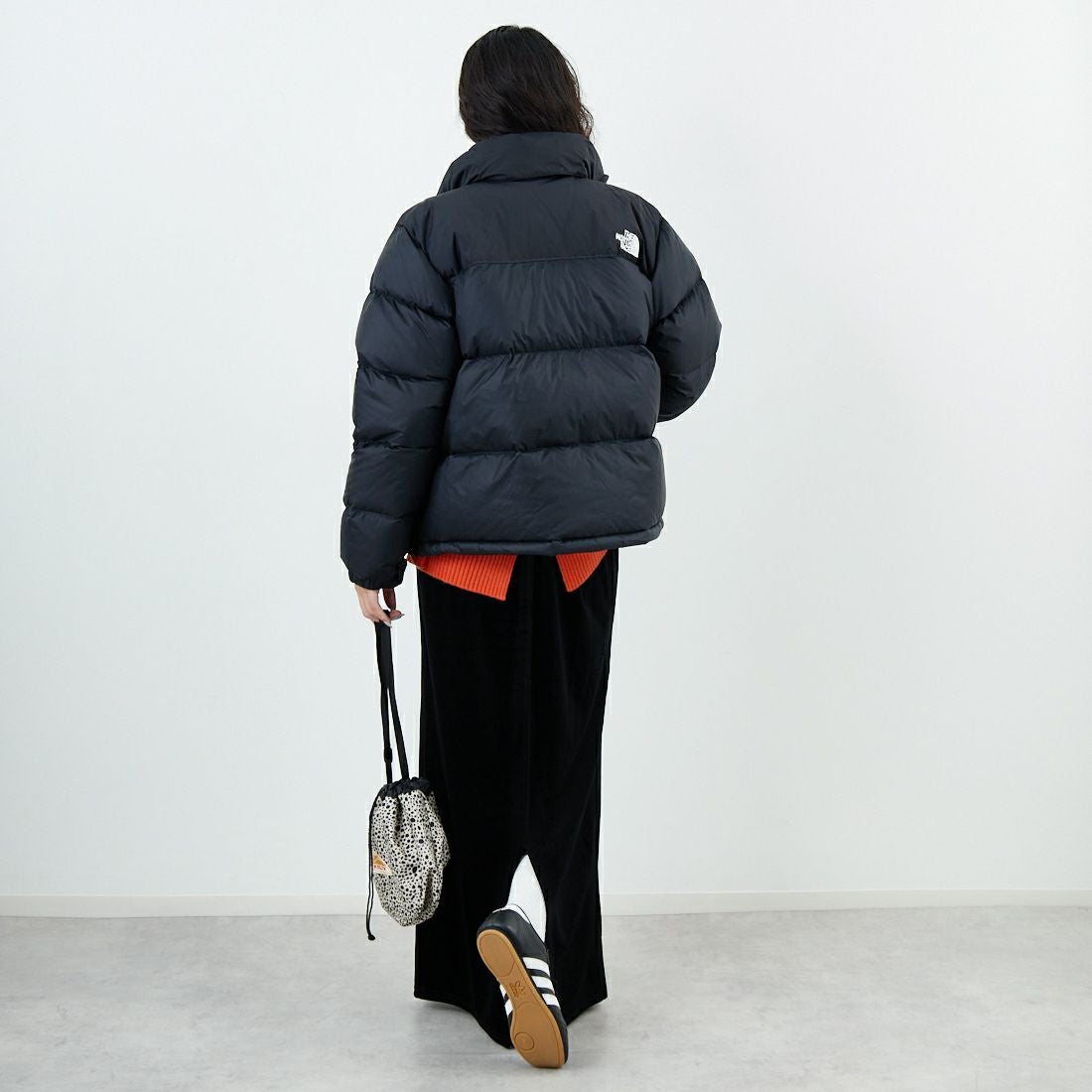 THE NORTH FACE [ザ ノースフェイス] ショートヌプシジャケット [NDW92555] K &&モデル身長：162cm 着用サイズ：XL&&