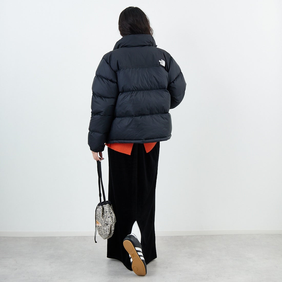 THE NORTH FACE [ザ ノースフェイス] ショートヌプシジャケット [NDW92555] K &&モデル身長：162cm 着用サイズ：XL&&