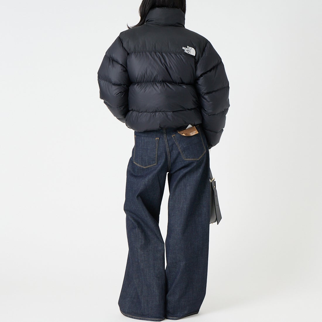 THE NORTH FACE [ザ ノースフェイス] ショートヌプシジャケット [NDW92555] K &&モデル身長：162cm 着用サイズ：M&&