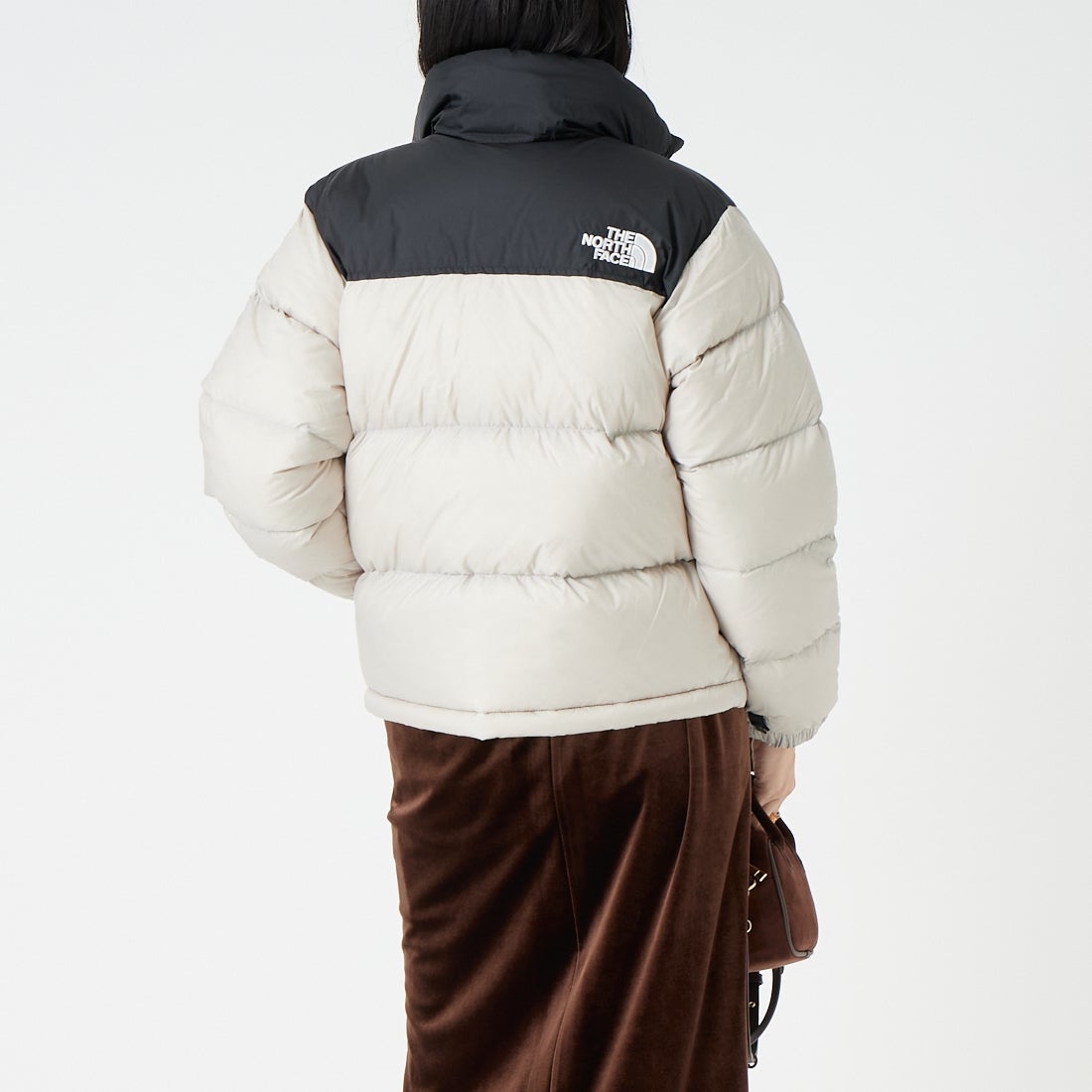 THE NORTH FACE [ザ ノースフェイス] ショートヌプシジャケット [NDW92555] FK &&モデル身長：162cm 着用サイズ：S&&