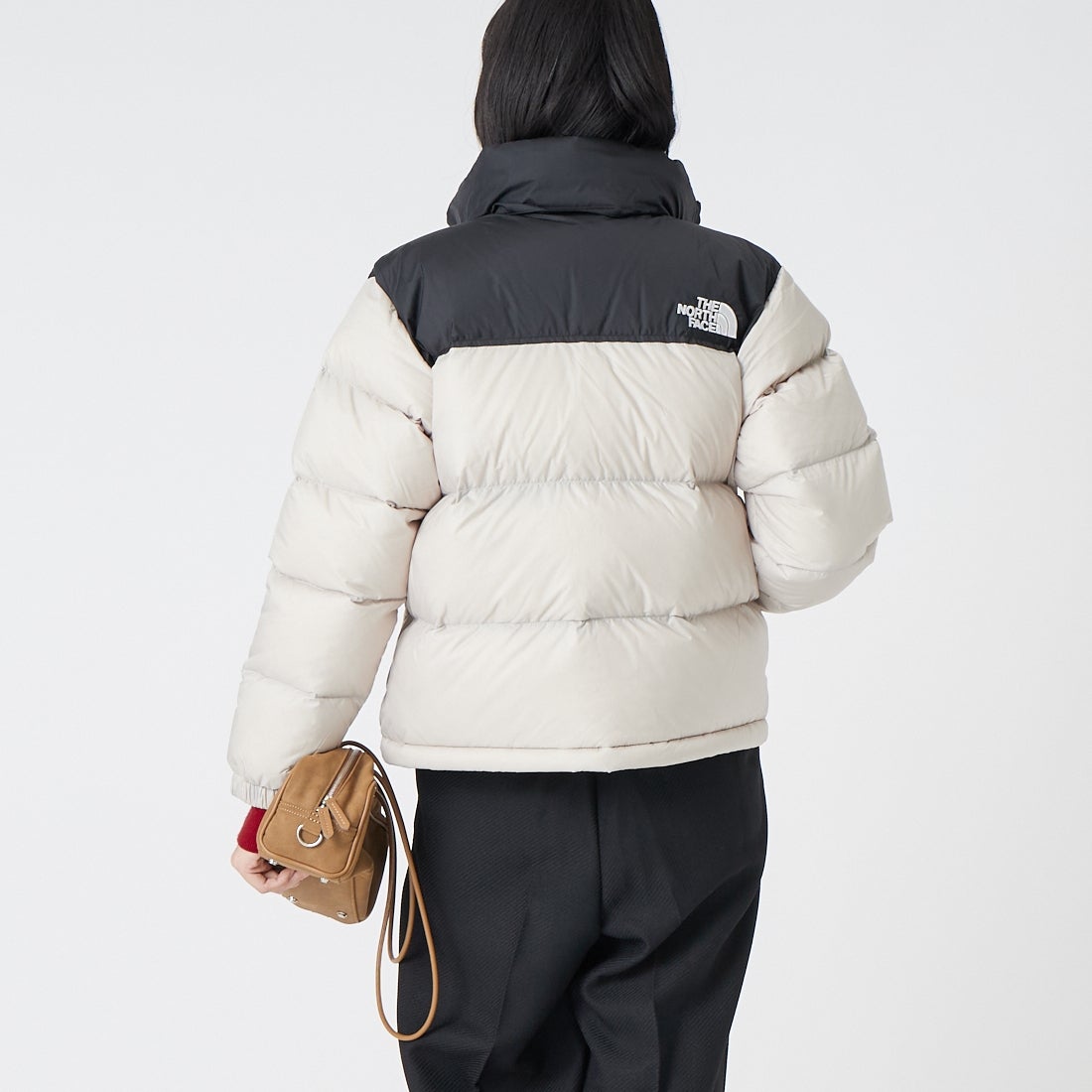 THE NORTH FACE [ザ ノースフェイス] ショートヌプシジャケット [NDW92555] FK &&モデル身長：162cm 着用サイズ：S&&
