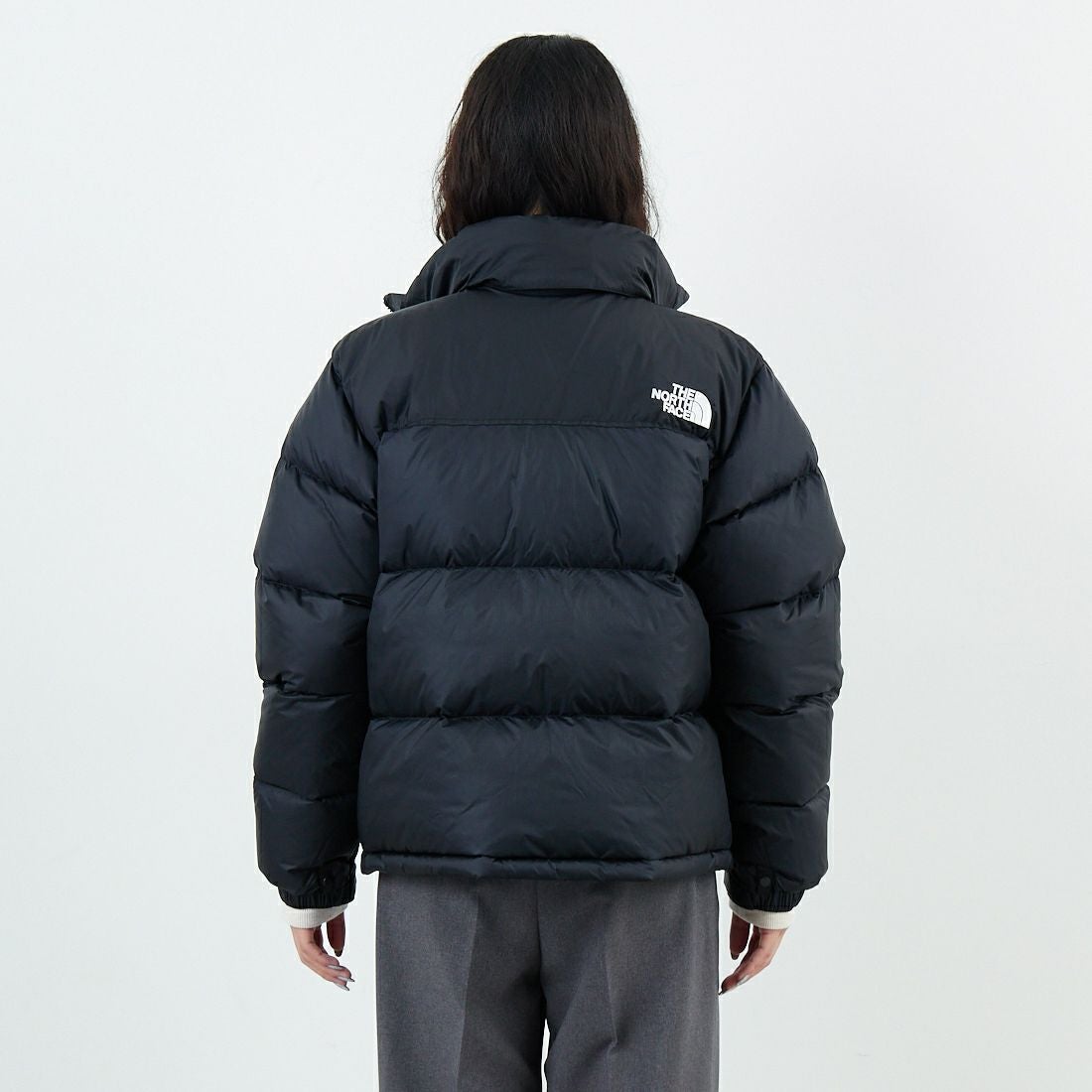 THE NORTH FACE [ザ ノースフェイス] ショートヌプシジャケット [NDW92555] K &&モデル身長：162cm 着用サイズ：XL&&