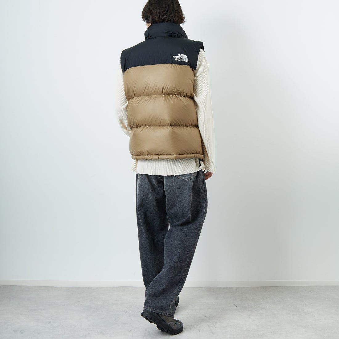 THE NORTH FACE [ザ ノースフェイス] ヌプシベスト [ND92557] CK &&モデル身長：179cm 着用サイズ：L&&