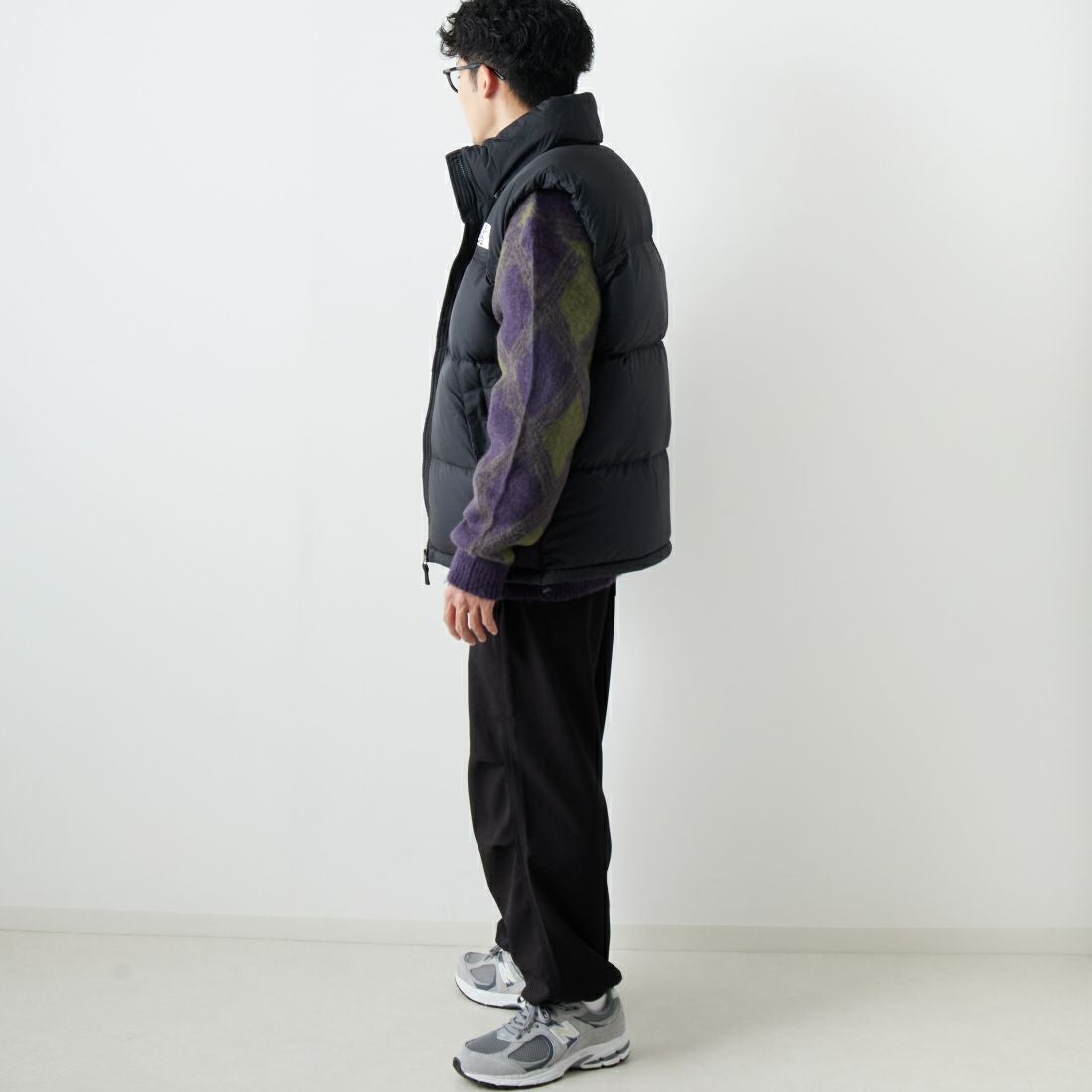 THE NORTH FACE [ザ ノースフェイス] ヌプシベスト [ND92557] K &&モデル身長：167cm 着用サイズ：M&&