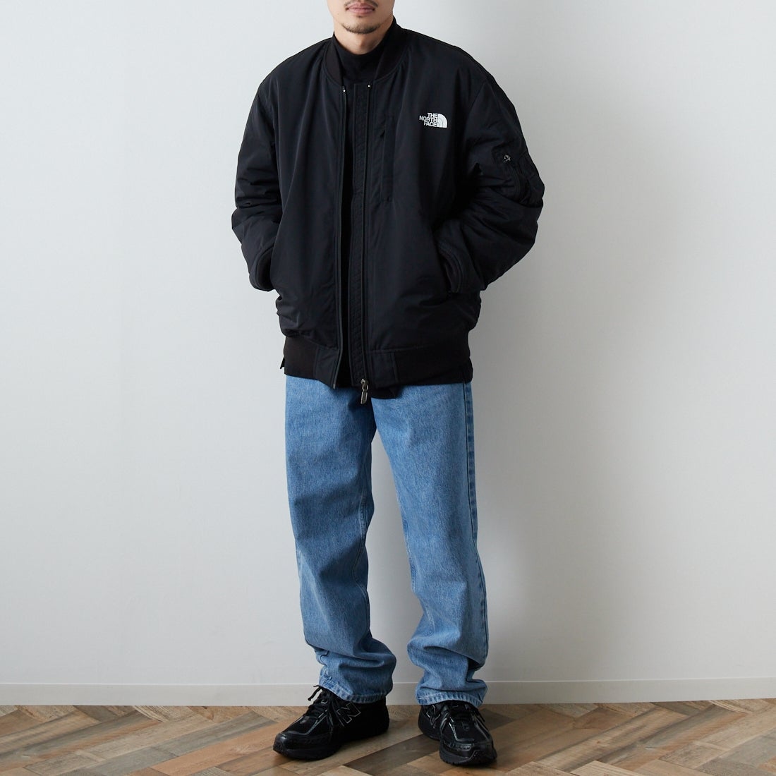 THE NORTH FACE [ザ ノースフェイス] インサレーションボンバージャケット [NY82552] K &&モデル身長：167cm 着用サイズ：L&&