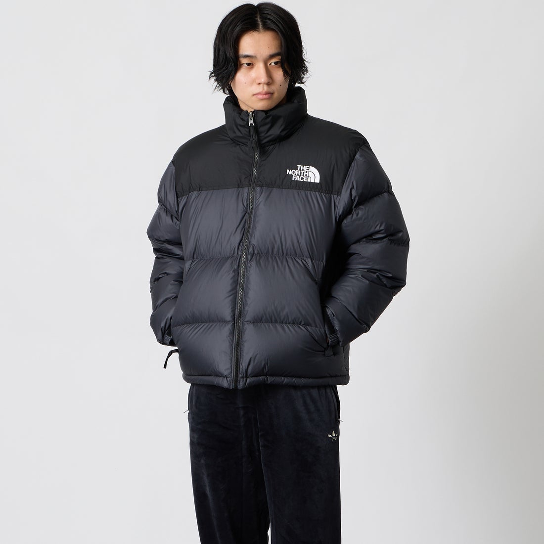 THE NORTH FACE [ザ ノースフェイス] ヌプシジャケット [ND92555] K &&モデル身長：177cm 着用サイズ：M&&