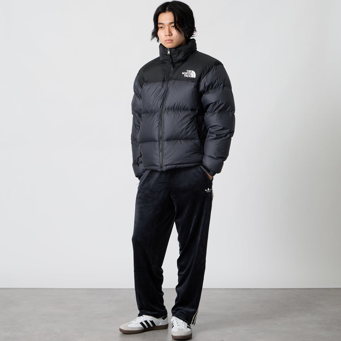 THE NORTH FACE [ザ ノースフェイス] ヌプシジャケット [ND92555] K &&モデル身長：177cm 着用サイズ：M&&