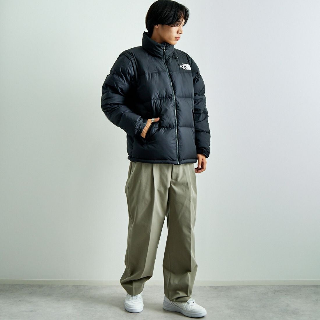 THE NORTH FACE [ザ ノースフェイス] ヌプシジャケット [ND92555] K &&モデル身長：179cm 着用サイズ：L&&