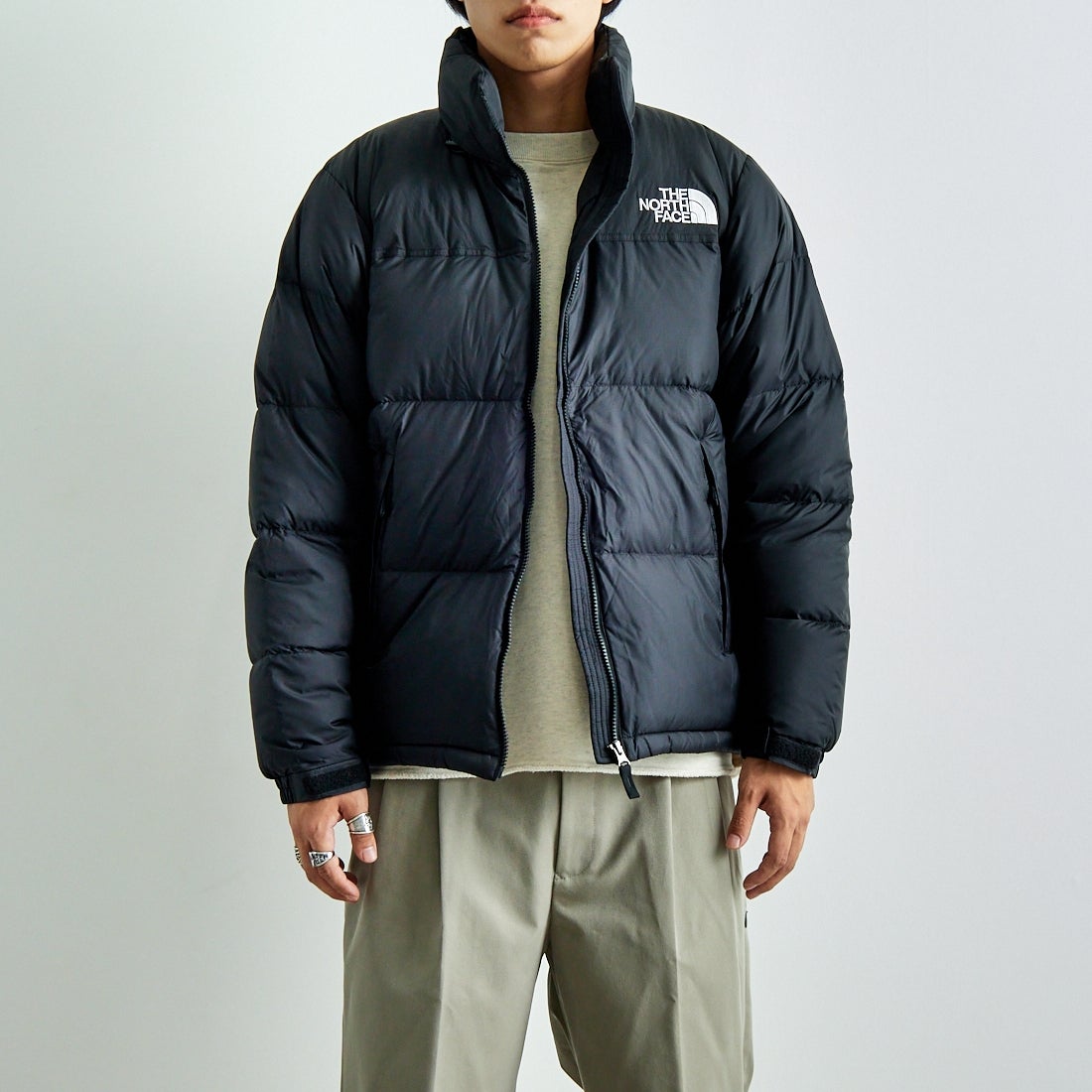 THE NORTH FACE [ザ ノースフェイス] ヌプシジャケット [ND92555] K &&モデル身長：179cm 着用サイズ：M&&