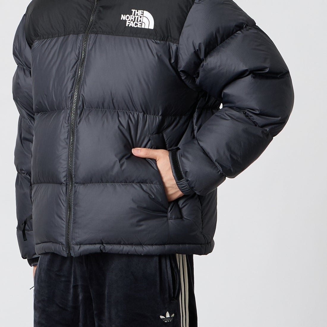 THE NORTH FACE [ザ ノースフェイス] ヌプシジャケット [ND92555] K &&モデル身長：177cm 着用サイズ：M&&
