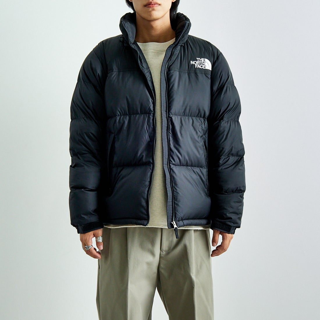 THE NORTH FACE [ザ ノースフェイス] ヌプシジャケット [ND92555] K &&モデル身長：179cm 着用サイズ：L&&
