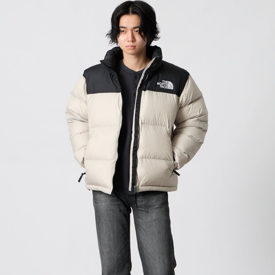 THE NORTH FACE [ザ ノースフェイス] ヌプシジャケット [ND92555] FK &&モデル身長：177cm 着用サイズ：M&&